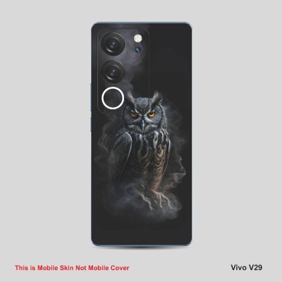 VYBE The Smart Choice Vivo V29 Owl Mobile Skin Mobile Skin(Charcoal Grey A2)