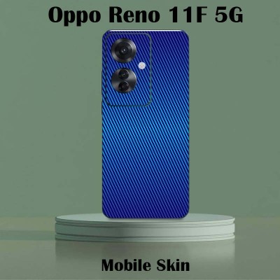 BugguSkin OPPO Reno11 F 5G Mobile Skin(Ulltra Super Royal Blue Carbon foriber Skin With High Matte Finish., Mobile Skin (Back+Side+Camera))