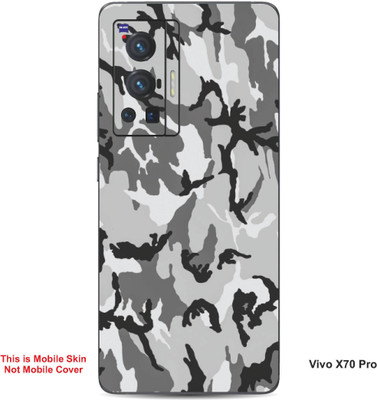 VYBE The Smart Choice Vivo X70 Pro Camouflage Embossed Mobile Skin(Grey Nickel 13)