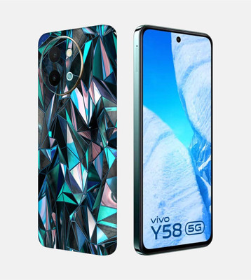 OggyBaba Vivo Y58 5g Mobile Skin(Polygon blue)