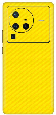 Vcare GadGets X80 Pro 5G Mobile Skin(Fiber Carbon Yellow)