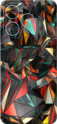 SkinoMania Realme Narzo N63 5G Mobile Skin(polygon-red Multicolor Mobile Skin)