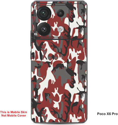VYBE The Smart Choice Poco X6 Pro Camouflage Embossed Mobile Skin(Grey Nickel 1)