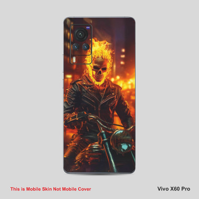 VYBE The Smart Choice Vivo X60 Pro Raider Bike Mobile Skin Mobile Skin(Yellowish Orange A6)