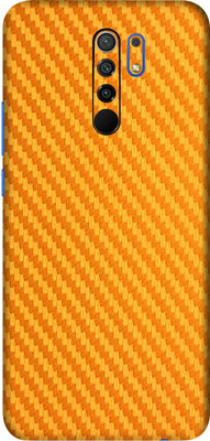 TJ CREATION POCO M2 Pro Mobile Skin(Ultra Super Golden Carbon Fiber Skin With High Mattte Finish.)