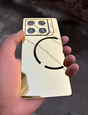 MOKPLZ INFINIX GT 20 PRO MOBILE SKIN GOLDEN MIRROR BACK PANNEL ACRYLIC SHEET Mobile Skin(GOLDEN)