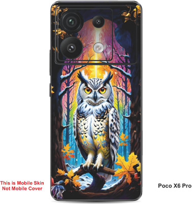 VYBE The Smart Choice Poco X6 Pro Owl Embossed Mobile Skin(Golden Brown 2)