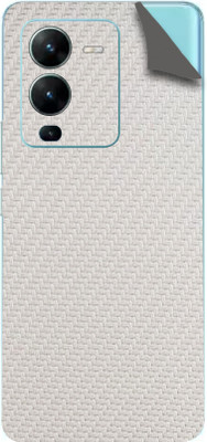 BUGGU Vivo V25 pro 5g Mobile Skin(Ultra Super White Carbon Fiber Skin With High Matte Finish.)