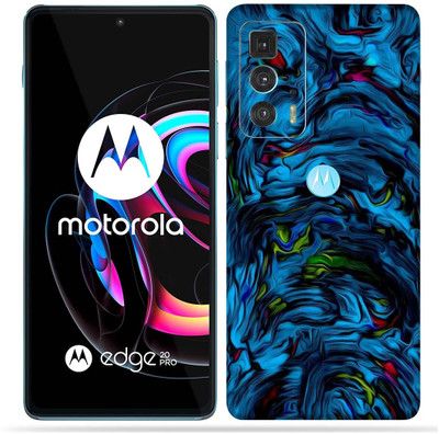 OggyBaba OggyBaba Moto Edge 20 pro Mobile Skin(Blue Lava)