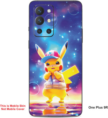 VYBE The Smart Choice One Plus 9R Pikachu Embossed Mobile Skin(Butterfly Blue 21)