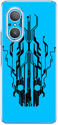FCS Huawei nova 10 Youth Printed Back skin Mobile Skin(Digital Flaming Cyber Skull Blue)