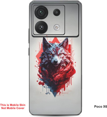 VYBE The Smart Choice Poco X6 Ninja Cat Embossed Mobile Skin(Bright Grey 1)