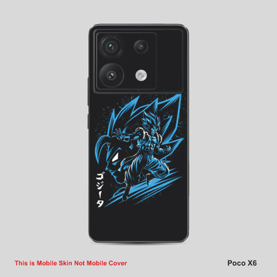 VYBE The Smart Choice Poco X6 Goku Mobile Skin Mobile Skin(Dark Blue B23)
