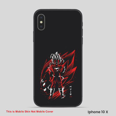 VYBE The Smart Choice iPhone 10X Anime Embossed Mobile Skin(Cyan Opaque 13)