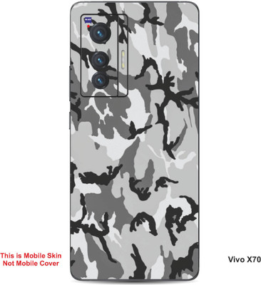 VYBE The Smart Choice Vivo X70 Camouflage Embossed Mobile Skin(Grey Nickel 12)