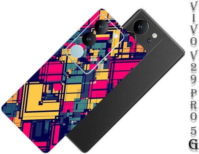 Pochanki Vivo V29 Pro 5G Mobile Skin(Overlap Pattern Back Skin Multicolor)