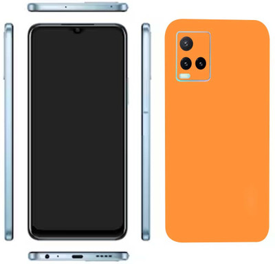 Pochanki Vivo Y33t Mobile Skin(Orange Matte Skin With Glossy Matte Finish.)