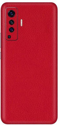 Vcare GadGets Vivo X50 Mobile Skin(Red Leather)