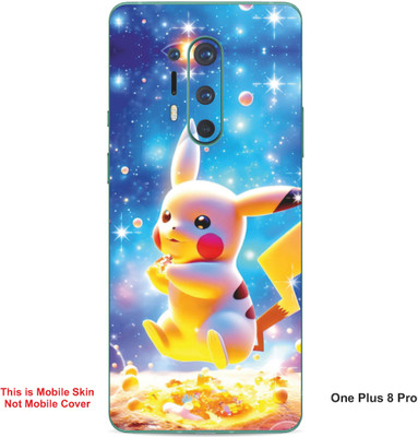 VYBE The Smart Choice One Plus 8 Pro Pikachu Embossed Mobile Skin(Denim Blue 18)