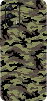 TJ CREATION Realme X7 MAX 5G Mobile Skin(Ultra Super Camouflage Military Green With High Matte Finish.)