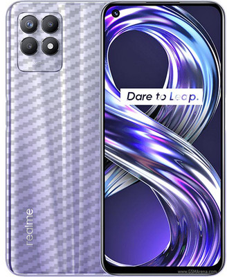 candeal mart Realme 8i carbon fiber 3D back skin / sticker wrap / Protective film Mobile Skin(Transparent)