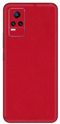 Vcare GadGets Vivo Y21e 5 G Mobile Skin(Red Leather)