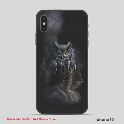 VYBE The Smart Choice iPhone 10 Owl Embossed Mobile Skin(Iridium 1)