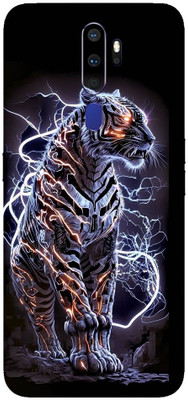 yug emporium OPPO A9 2020 3D BLACK PANTHER DESIGN PATTERN THEME BACK SKIN STICKERS Mobile Skin(Black)