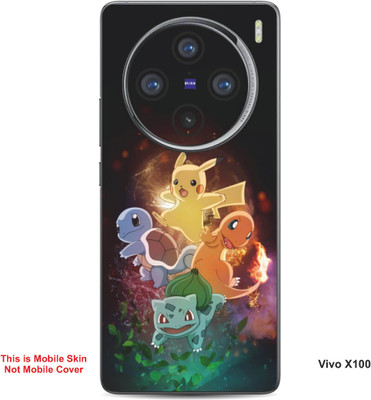 VYBE The Smart Choice Vivo X100 Pokemon Embossed Mobile Skin(Café Noir B17)