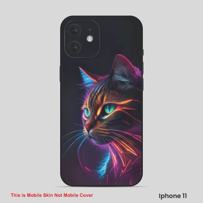 VYBE The Smart Choice iPhone 11 Cat Embossed Mobile Skin(Congo Brown 9)