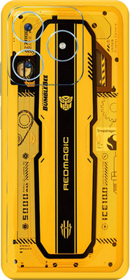 SkinoMania Realme Narzo N63 5G Mobile Skin(yellow red magic Multicolor Mobile Skin)