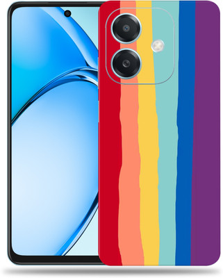 SkinoMania OPPO A3x 5G Premium Vinyl Mobile Skin (Multicolor) Mobile Skin(Rainbow-lines-)