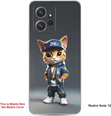 VYBE The Smart Choice Redmi Note 12 Super Cat Embossed Mobile Skin(Gravel A1)