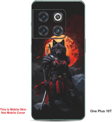 VYBE The Smart Choice One Plus 10T Wolf Embossed Mobile Skin(Red & Orange 31)