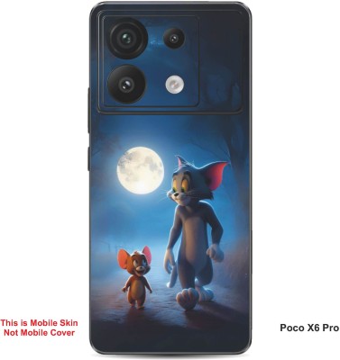 VYBE The Smart Choice Poco X6 Pro Tom & Jerry Embossed Mobile Skin(Dark Slate Grey A4)