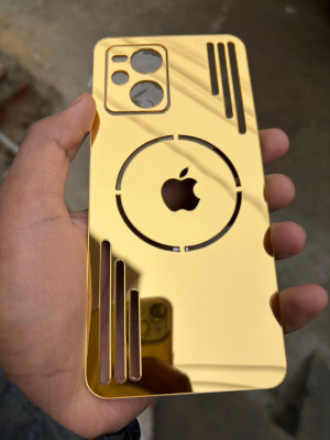 TWUAOP REDMI NOTE 12 5G ACRYLIC MIRROR BACK PANNEL MERO APPLE Mobile Skin(Gold)
