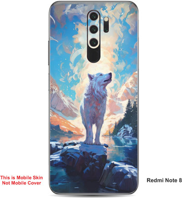 VYBE The Smart Choice Redmi Note 8 Wolves Embossed Mobile Skin(Jordy Blue 15)