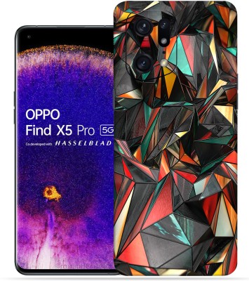 Skinex Oppo Find x5 pro 5g, Red Poly Mobile Skin(Multicolor Mobile Skin With camera protector (Back + Camera + Side))