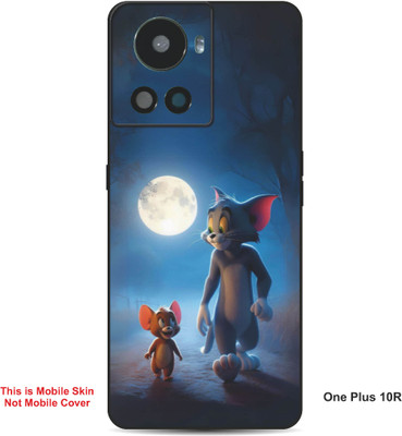 VYBE The Smart Choice One Plus 10R Tom & Jerry Embossed Mobile Skin(Dark Slate Grey 24)