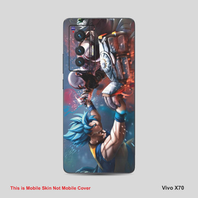 VYBE The Smart Choice Vivo X70 Goku & Kartos Mobile Skin Mobile Skin(Wild Blue A7)
