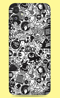 SkinoMania Samsung Galaxy F14 5G Mobile Skin(B&W doodle-Art)