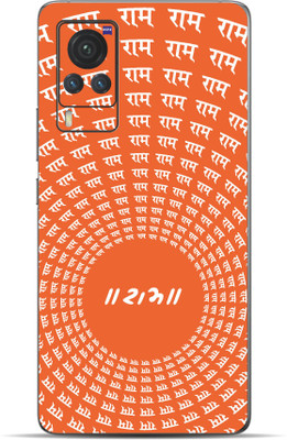 VYBE Vivo X60 Pro Shree Ram Mobile Skin Mobile Skin(Flame Orange 38)