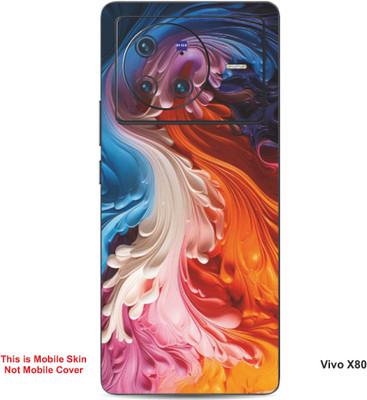 VYBE The Smart Choice Vivo X80 Pattern Embossed Mobile Skin(Pink Rose 14)