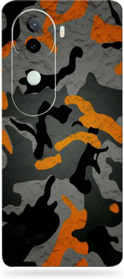 WeCre8 Skin's vivo v40e 5g Premium Vinyl Mobile Skin (Multicolor) Mobile Skin(Camo_Orange)