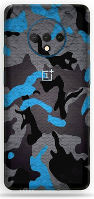 TJ CREATION OnePlus 7T, oneplus 7t Mobile Skin(Ultra Super Camouflage Blue Skin With High Matte Finish.)
