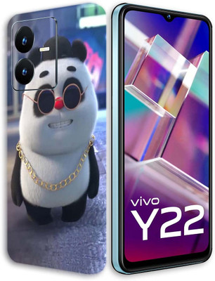 BugguSkin VIVO Y22 Mobile Skin(Ultra Super Happy Panda Skin With High Matte Finish.)