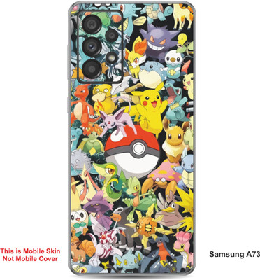 VYBE The Smart Choice Samsung A73 Pokemon Embossed Mobile Skin(Sun Yellow Multi 3)