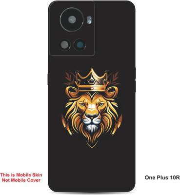 VYBE The Smart Choice One Plus 10R Lion Embossed Mobile Skin(Yellow & Black 30)