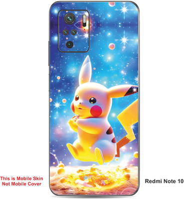 VYBE The Smart Choice Redmi Note 10 Pikachu Embossed Mobile Skin(Denim Blue A1)