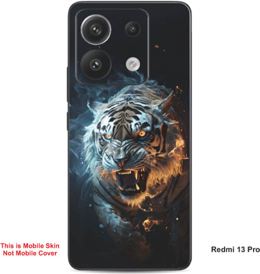 VYBE The Smart Choice Redmi 13 Pro Tiger Embossed Mobile Skin(Congo Brow 8)